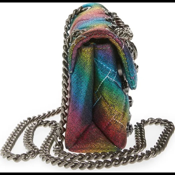 NWT KURT GEIGER LONDON Mini Rainbow Kensington Quilted Shoulder Bag - Picture 3 of 6